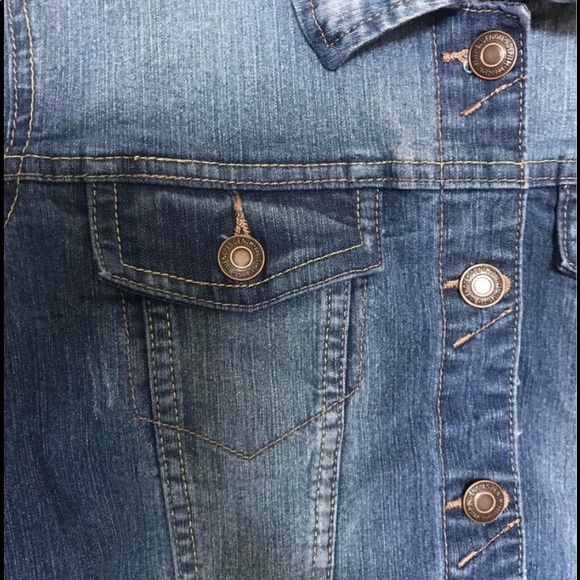 Girls Large Blue Notes Jean Jacket Mint Condition - Picture 2 of 6